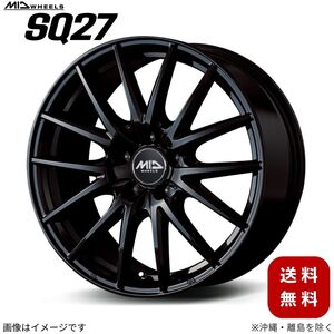 アルミホイール ノア/ヴォクシー 80系 トヨタ 【16×6.5J 5-114.3 INSET53 メタリックブラック】 マルカ MID SQ27 1本 16インチ 5穴