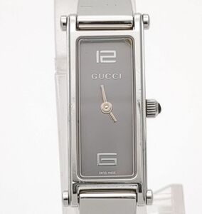 グッチ　1500L　クォーツ　SS　グレー文字盤　レディース　腕時計　シルバー　アナログ　GUCCI　◆3111/藤枝インター店