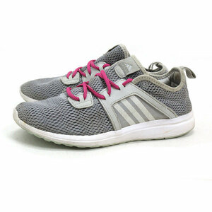 k■【25.5cm】アディダス/adidas AQ6475 メッシュランニングシューズ/スニーカー/灰色/LADIES■66 【中古】