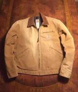 美品 USA製 Carhartt カーハート・デトロイトジャケット・J01 BRN・38・ダック地・2007年製・フェード具合抜群・送料980円～