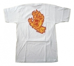 JB即決 SANTACRUZ サンタクルーズ FLAME HAND フレイムハンド スクリーミングハンド Tシャツ 白 XLサイズ　新品　80　90 パウエル