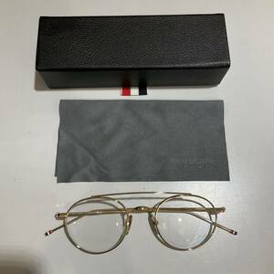 THOM BROWNE トムブラウン NEW YORK メガネ teardrop ティアドロップ GOLD ゴールドtb-101-b-gld-49 680609