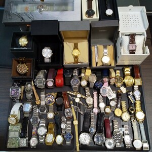 電池交換済み 腕時計まとめて SEIKO CITIZEN CASIO CASIO NIXON DIESEL BURBERRY TECHNOS DW D&D swatch COGU など合計66個 すべて稼働品