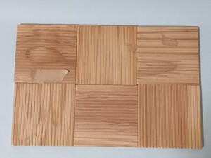 ☆送料無料☆板材 木材 100×100×10mm 6枚セット タイル 無垢材