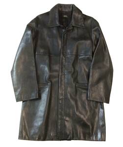 A.P.C. アーペーセー 馬革 ホースレザー コート ジャケット ブラック メンズ 1 (ma)