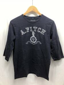 アバクロ Abercrombie&Fitch Tシャツ 七分袖 S メンズ ネイビー アバクロンビーアンドフィッチ 24042501