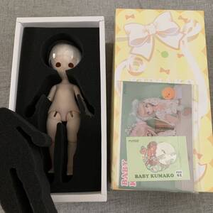 新品未使用 旧ボディ BABYKUMAKO baby kumako egg01 CREAM SKIN PUYOODOLLベビクマエッグ ベーシックセット キャストドール 本体 ヘッド