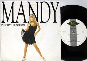【英7】 MANDY マンディ/ POSITIVE REACTION / 1987 UK盤 PWL 7インチシングル EP 45 EUROBEAT 名曲