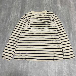 【100円スタート】ロンT 長袖 ボーダー ユニクロ UNIQLO 150cm キッズ ボーイズ ガールズ コットン 綿