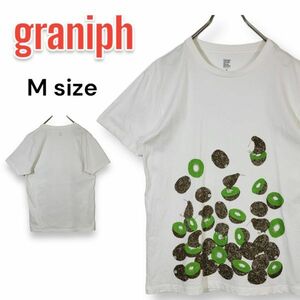 グラニフ graniph 半袖Tシャツ 白 ホワイト キウイ 鳥