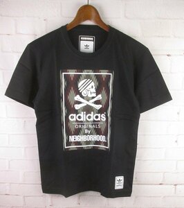 LST8369 NEIGHBORHOOD ネイバーフッド adidas アディダス Tシャツ XS 未使用 ブラック系（クリックポスト可）