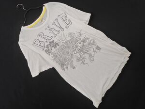 ネコポスOK DIESEL ディーゼル プリント Tシャツ sizeM/オフホワイト ■◆ ☆ efa4 メンズ