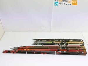 ダイワ カーボウィスカー 強弓 1-54、X-ライン 磯 5号 硬調 500 他 磯竿 等 ジャンク大量セット ジャンク品