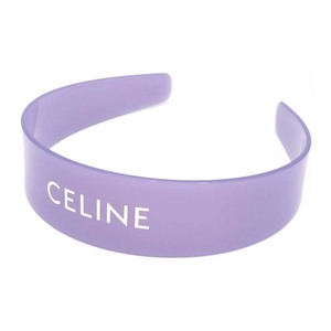 セリーヌ ロゴ ヘッドバンド レディース パープル CELINE 中古 【アパレル・小物】