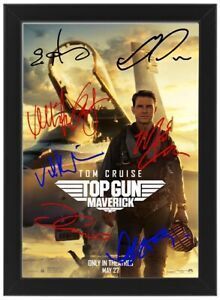 海外　限定品　送料込み トップガン　TOPGUN 　 マーヴェリック　トム・クルーズ 　複製キャストサイン　フレーム　ディスプレイ　2