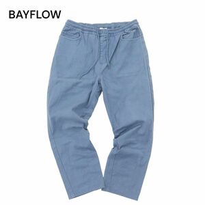 BAYFLOW ベイフロー 通年 ストレッチ イージー★ テーパード パンツ Sz.3　メンズ 青系　A4B02641_5#R