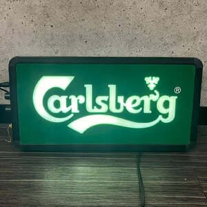 Carlsberg カールスバーグ 電光看板 電飾看板 ライト 約20.5cm×40cm 店舗 飲食店　031803w/T11（100）