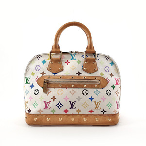 ルイヴィトン LOUIS VUITTON ハンドバッグ M92647 アルマ モノグラムマルチカラー/ヌメ革 ホワイト/ブロン