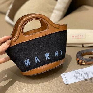 MARNI マルニ バッグ ハンドバッグ レディース カジュアル ミニ ショッピング デニム