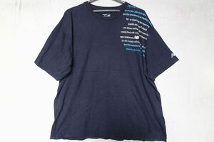 new balance/ニューバランス/半袖Tシャツ/文字ロゴプリント/グラデカラープリント/スポーツ/紺/ネイビー/4Lサイズ(9/13R)