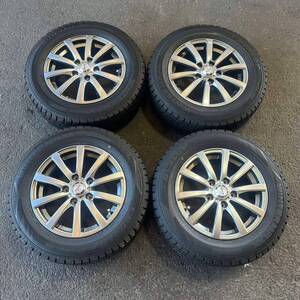 【5436】195/65R15 4本セット冬タイヤDUNLOP WINTERMAXX WM02バリ山【2021年】アルミンホイール 15X6J PCD114.3/5H