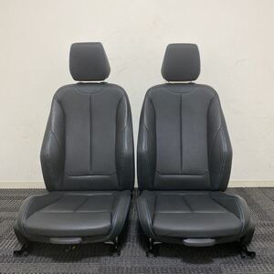 中古 美品 BMW F82 M2 純正 レザー シート 左右セット 運転席 助手席 パワーシート 右ハンドル ブルーステッチ