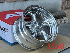 新品！American Racing VN515 TORQ THRUST II 1PC 15x8+0 5H PCD114.3 POLISHED 深リム USDM