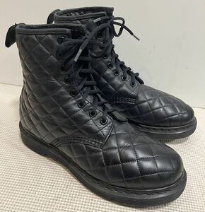 Dr Martensドクターマーチンキルティングデザイン8ホールブーツレザー UK6黒