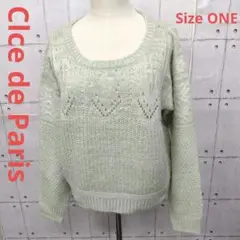 Clce de Paris 透かし編み ドロップショルダー ニット ONE