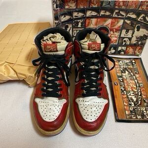 NIKE AIR JORDAN 1 CHICAGO 94年製 ナイキ エアジョーダン1 シカゴ US10 28cm 1994 復刻 1985 85年製 オリジナル 130207-101 supreme