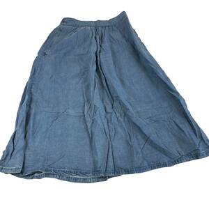 ｂ609 アズールバイマウジー スカート Ｓサイズ ブルー系 再生繊維 テンセル レディース
