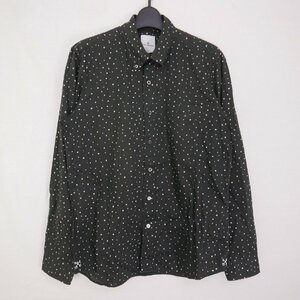 uniform experiment ユニフォームエクスペリメント SMALL STAR B.D SHIRT 小星 スター ボタンダウン 長袖シャツ 総柄 黒BLACK 2 UE-167010