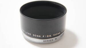 ★良品★[40mm ねじ込み式] Canon Lマウントレンズ 50mm F2.8 / 100mm F3.5等用純正メタルフード [F2571]