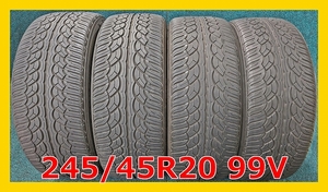 ★2018年製 245/45R20 99V YOKOHAMA PARADA Spec-X 中古 夏タイヤ 4本 20インチ★