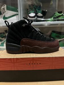 18cm a ma Nike PS Air Jordan 12 Black and Burgunアママニエール PS エアジョーダン ブラック アンド バーガンディー キッズ