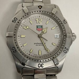 代KDS031-60◆ 【電池交換済み・稼働品】TAG HEUER／ タグホイヤー プロフェッショナル 200M WK1112 シルバー腕時計 