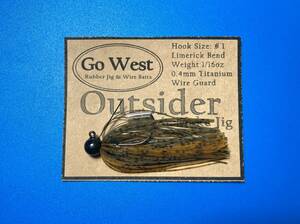 GoWest 【Outsider】No.44 スモラバ (1/16oz ・0.4mm チタンガード) Color:Watermelon Seed・Burnt Pumpkin