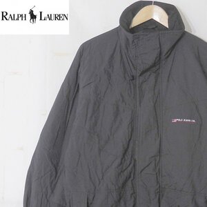 ポロジーンズラルフローレン POLO JEANS CO. RALPH LAUREN■裏フリース地ナイロンジップジャケット■S■ブラック ※NK4n12077