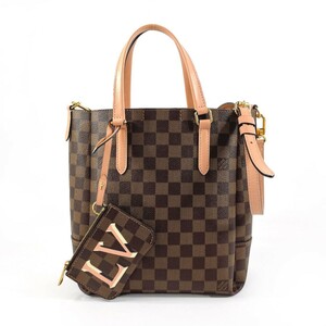 ルイヴィトン LOUIS VUITTON ハンドバッグ ショルダーバッグ 2WAY N60297 ベルモント NV BB ダミエキャンバス ブラウン ミニポーチ付き