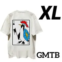 新品 GMTB Tシャツ 白 ペンギン斧 トランプ XL LL