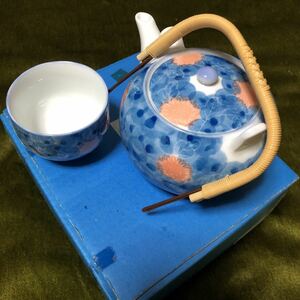 新品　茶器　有田焼　急須　茶碗　セット　ブルー系　茶器セット 