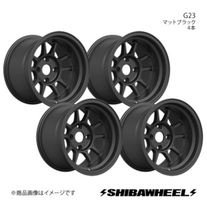 SHIBATIRE シバタイヤ シバホイール G23 アルミホイール4本セット 14×9.0J 4-114.3 INSET-25 マットブラック G14-03MB×4