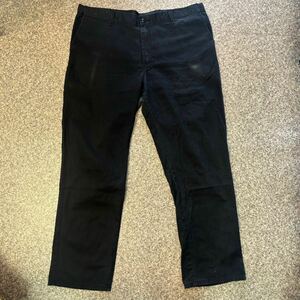 DICKIES ブラック ワークパンツ ダメージ 襤褸 黒 内タグ欠損 古着 90s 00s OLD 大きいサイズ　used 