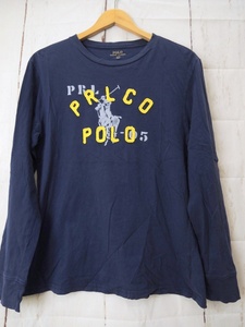 POLO RALPH LAUREN ポロ ラルフローレン 長袖カットソー L(14-16) 160/80 ネイビー 323652156001 綿100% Made in Peru