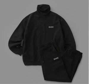 ELECTRIC LOGO TURTLENECK SWEAT SET UP BLACK エンノイ ロゴ タートルネック セットアップ　スウェット ブラック　XL