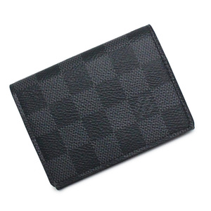 （新品・未使用品）ルイ ヴィトン LOUIS VUITTON アンヴェロップ カルト ドゥ ヴィジット カードケース ダミエグラフィット 黒 N63338 箱付