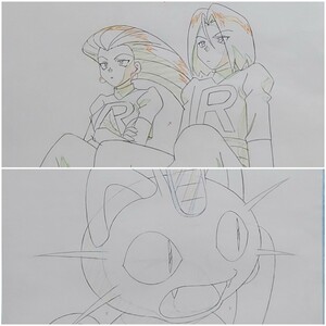 ポケットモンスター アニメ セル画　原画×4枚(直筆)。PocketMonsters TV Anime Genga×4(handwriting). 