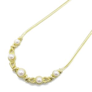 ミキモト パール ネックレス ブランドオフ MIKIMOTO K18（イエローゴールド） ネックレス K18 中古 レディース