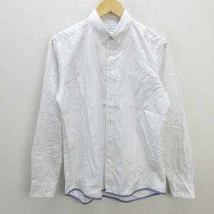 G■ユナイテッドアローズ/UNITED ARROWS GLR 長袖BDシャツ/ドット柄【M】白黒/men