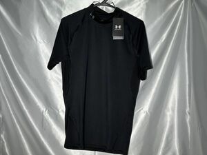 値下げ送料安【新品】UNDER ARMOUR アンダーアーマー HEATGEAR ハイネック半袖コンプレッションシャツ 2XL 黒